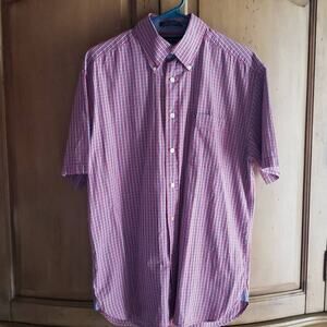 Vintage 2003 Tommy Hilfiger Short Sleeve Plaid Button Down Shirt Size Medium